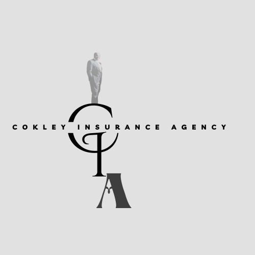 A black and white image of the copley insurance agency logo.